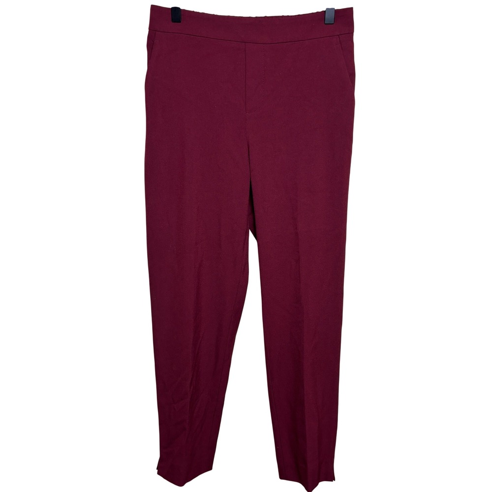 Banana Republic Hayden Burgundy Tapered High Rise Ankle Trouser Pants Womens 2